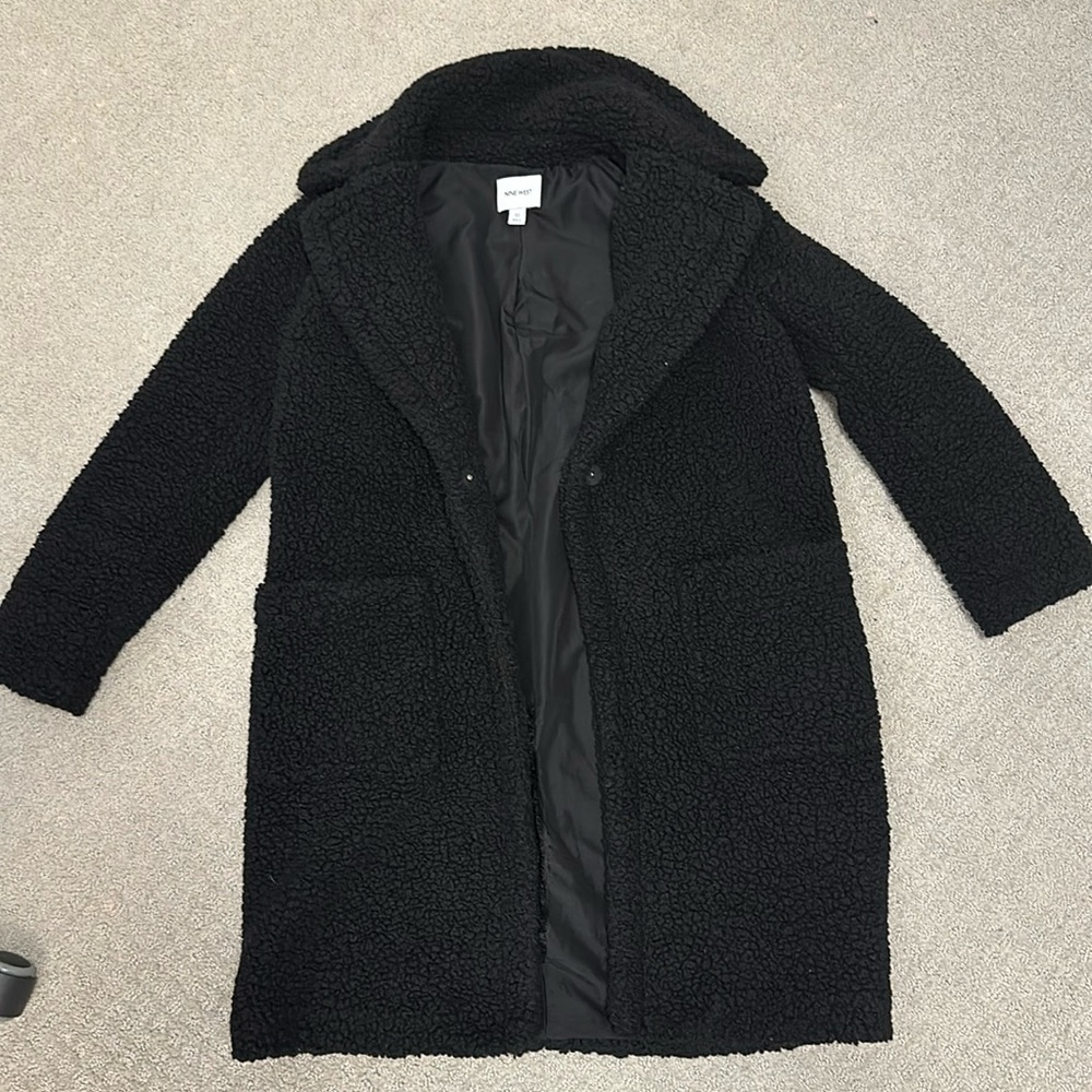 Black NINE WEST Sherpa coat